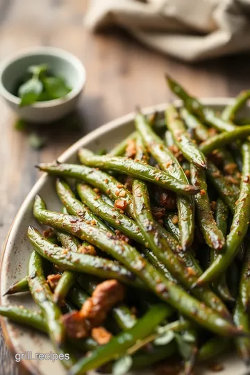 Grilled Broad Beans with Smoky Flavor presentation