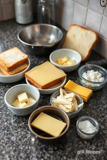 Perfectly Grilled Cheese in a Toaster Oven ingredients