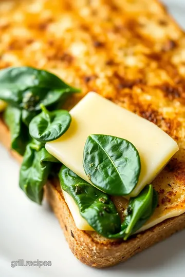 Ultimate Grilled Cheese Sandwich with Spinach presentation