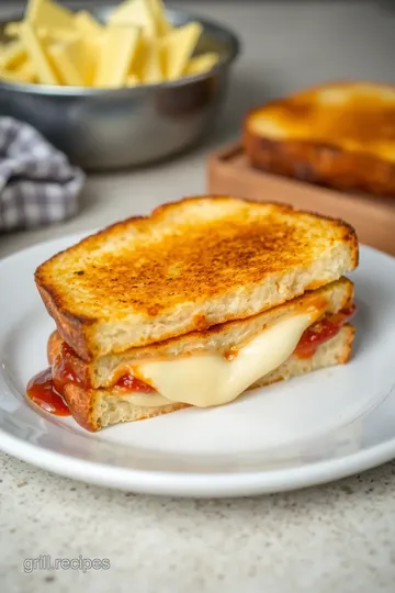 Ultimate Cheese BBQ Grilled Cheese Sandwich presentation