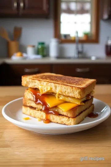 Ultimate Cheese BBQ Grilled Cheese Sandwich steps