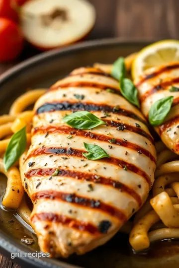 Grilled Chicken Margherita presentation