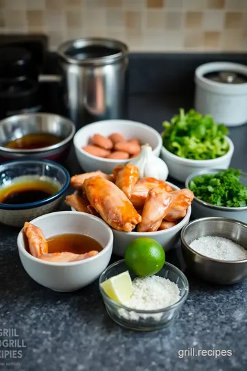 Grilled Honey Garlic Chicken Wings ingredients