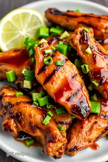 Grilled Honey Garlic Chicken Wings presentation