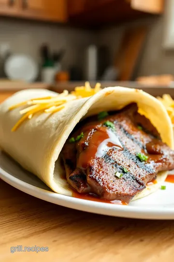 Double Steak Grilled Cheese Burrito with Jellybean Sweet Sauce steps