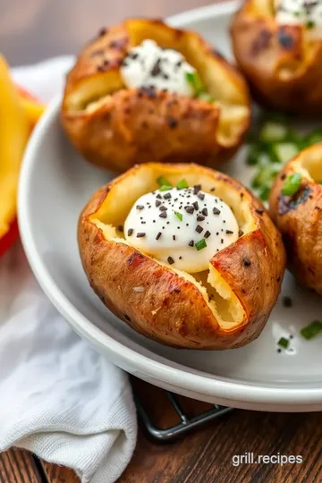 Grilled Perfectly Baked Potatoes presentation