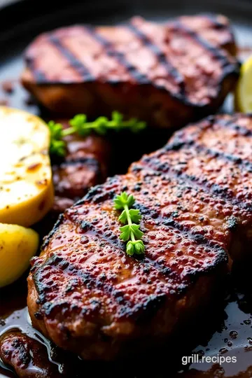 Grilled Sirloin Steak with Garlic Herb Butter presentation