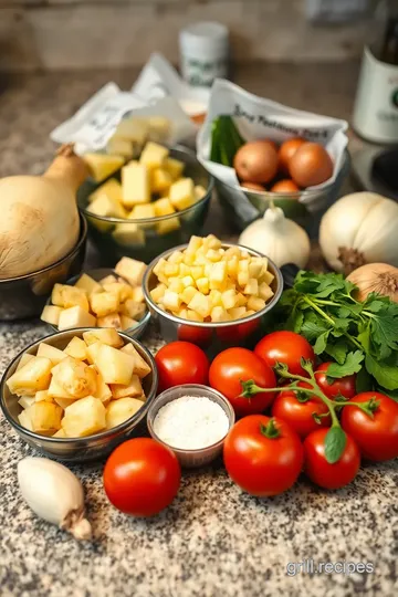 Grilled Vegetable and Cheddar Bake ingredients