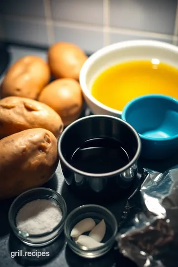 Perfectly Grilled Baked Potatoes ingredients