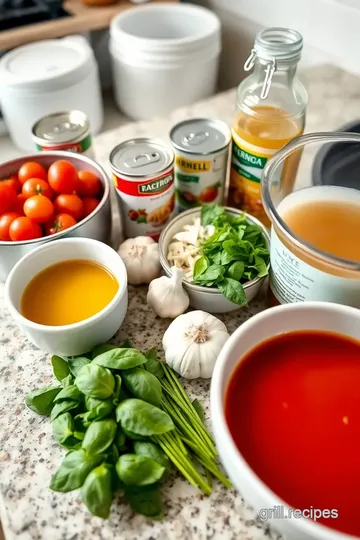 Tomato Basil Soup to Serve with Grilled Cheese ingredients