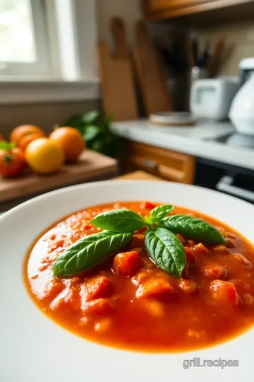 Tomato Basil Soup to Serve with Grilled Cheese steps