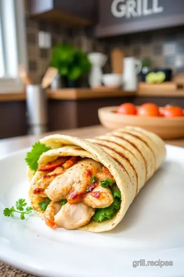 Savory Grilled Chicken Wrap with Fresh Veggies steps