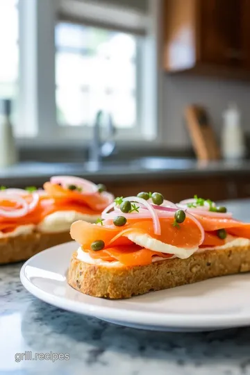 Smoked Salmon Cream Cheese Tartines steps