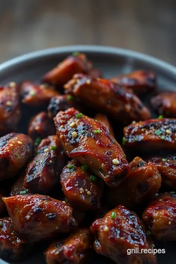 Smoky Chicken Wings on Pellet Grill presentation