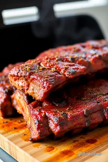 Smoky Ribs on Pellet Grill presentation