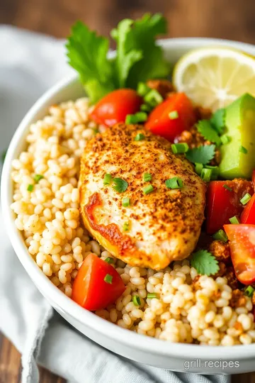 Southwest Spice Blend Chicken and Quinoa Bowl presentation