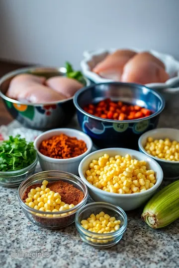 Southwest Spiced Chicken with Avocado Corn Salsa ingredients