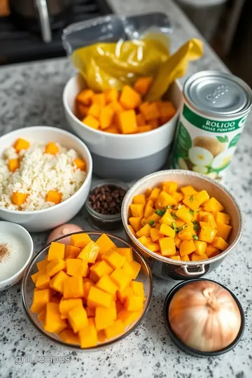 Sugar and Spice Vermont Squash Risotto ingredients