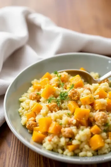 Sugar and Spice Vermont Squash Risotto presentation