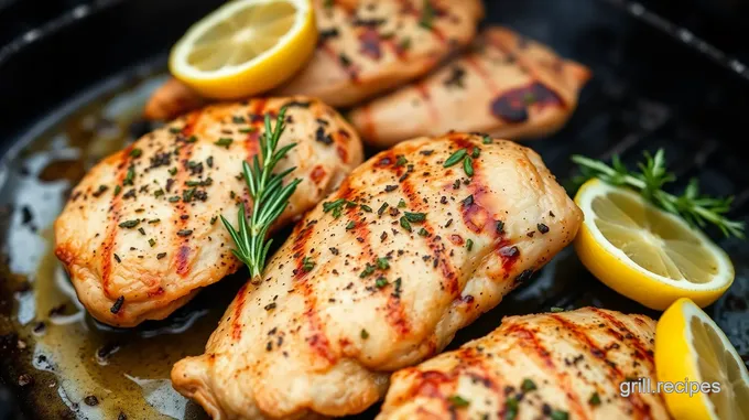 Grilled Lemon Herb Chicken with Vegetable Drip Pan