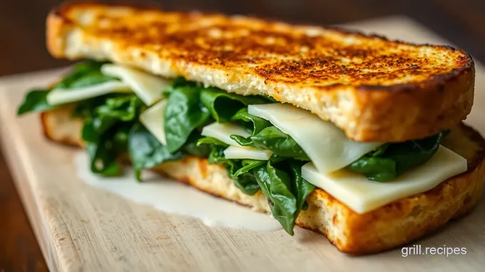 Ultimate Grilled Cheese Sandwich with Spinach