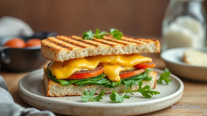 Grilled Veg Sandwich with Cheesy Goodness