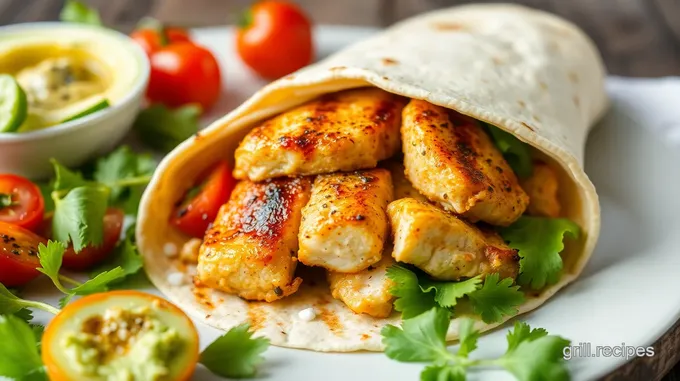 Savory Grilled Chicken Wrap with Fresh Veggies